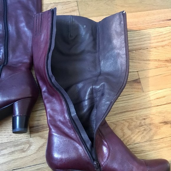 Biviel burgundy boots, like new - Picture 6 of 11
